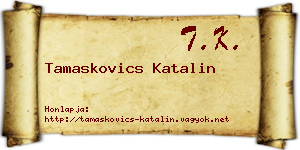 Tamaskovics Katalin névjegykártya
