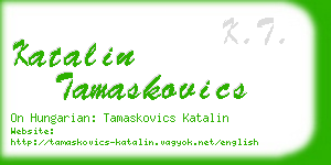 katalin tamaskovics business card